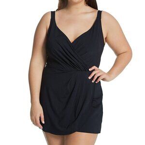 Anne Cole Plus Size Live in Color Surplice Mio Swim Dress